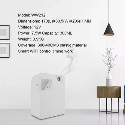 Bluetooth Smart Aroma Diffuser – Electric Air Freshener & Flavoring for Home, Hotels | 300m³ Coverage