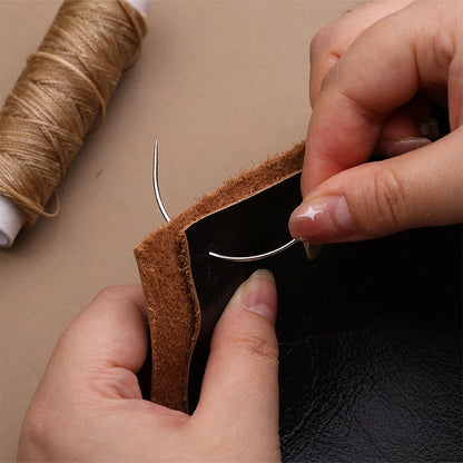 KRABALL Hand Bookbinding Tools Kit — 33/41/49pcs DIY Craft Supplies with Paper Awl, Steel Curved Needles, Ruler & Wax Thread