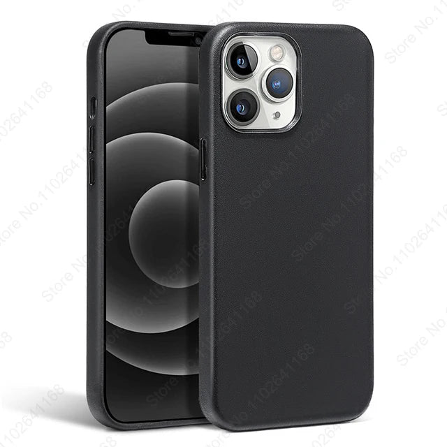 iPhone MagSafe Leather Case - Original Animated Cover for iPhone 13/14/15/16 Pro Max with Magnetic Wireless Charging Support
