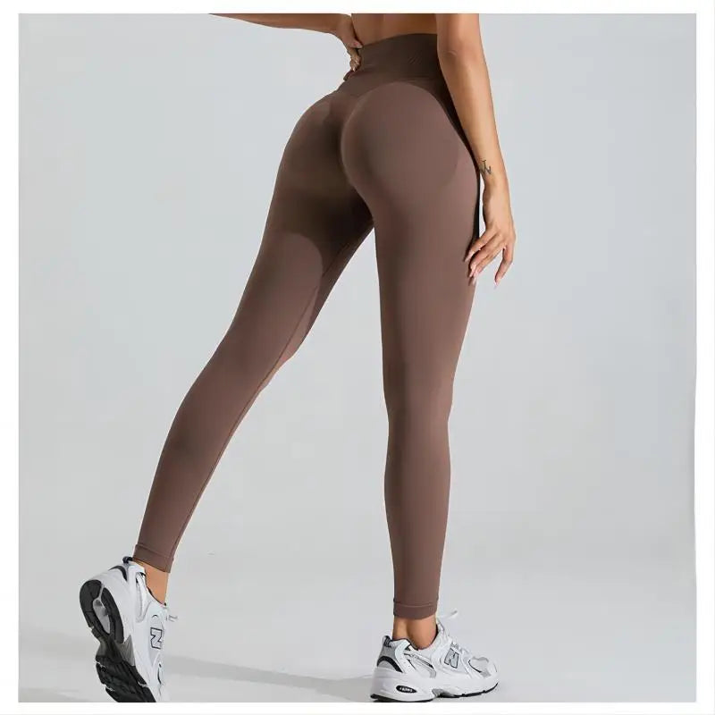Women's Seamless Yoga Leggings – High Waist Tummy Control, Scrunch Butt Lifting Gym Workout & Outdoor Sports Fitness Pants