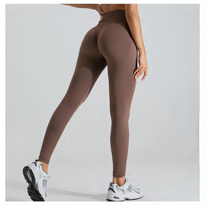 Women's Seamless Yoga Leggings – High Waist Tummy Control, Scrunch Butt Lifting Gym Workout & Outdoor Sports Fitness Pants