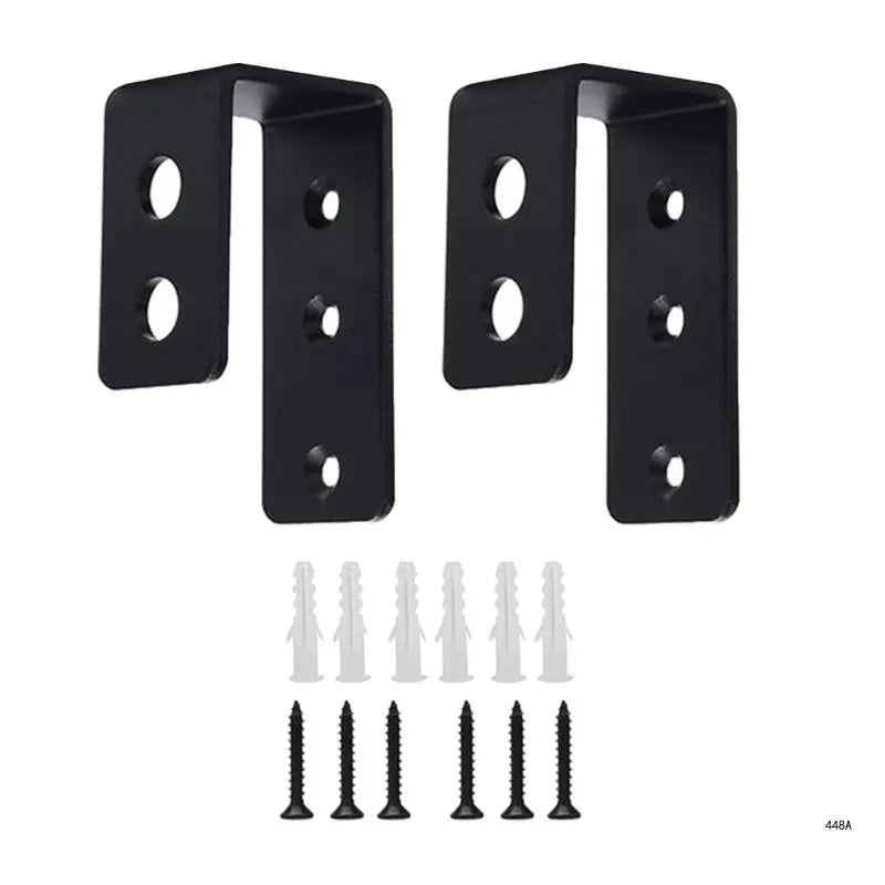 Door Barricade Security Clamps - U-Shaped Door Lock Brackets Set for Home, Barn, Shed, Garage & Gate Protection