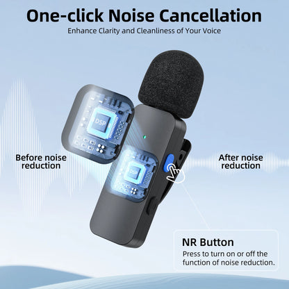 BOYA BY-V Wireless Lavalier Microphone – Professional Mini Mic for iPhone, iPad, Android, Live Broadcast, Gaming, Recording & Vlog