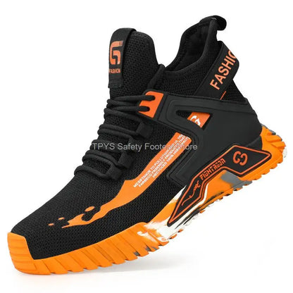 High-Top Safety Shoes for Men & Women – Steel Toe, Anti-Puncture Work Boots, Indestructible Safety Shoes