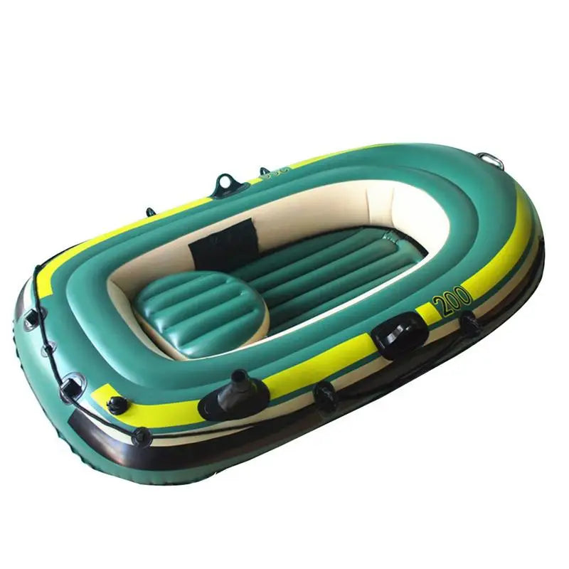 2/3 Person Heavy-Duty Inflatable Boat – Fishing Air Kayak Canoe for Drifting & Rafting (No Oars & Foot Pump)