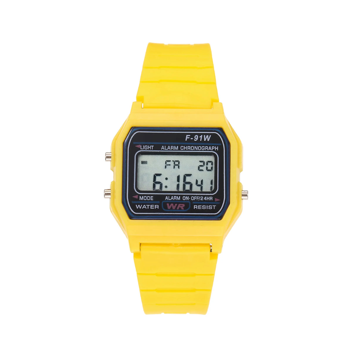 Multifunctional Digital Sports Watch for Kids and Women - F-91W Style LED Backlight Alarm Watch with Rubber Strap, Student Gift