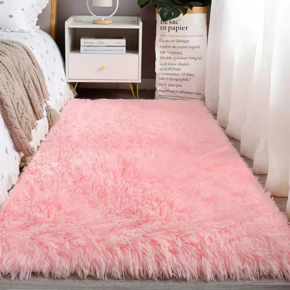 VIKAMA Tie-Dye Plush Carpet – Soft Fluffy Non-Slip Rug for Living Room, Kids’ Room & Baby Crawling Mat