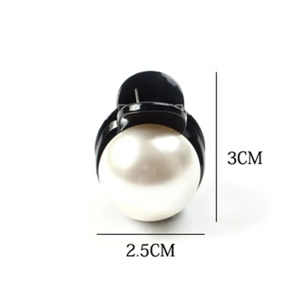 Sweet Korean Mini Round Pearl Hairpins for Women and Girls - Hair Claw Barrettes and Crab Clips for Styling - Makeup Tools and Hair Accessories