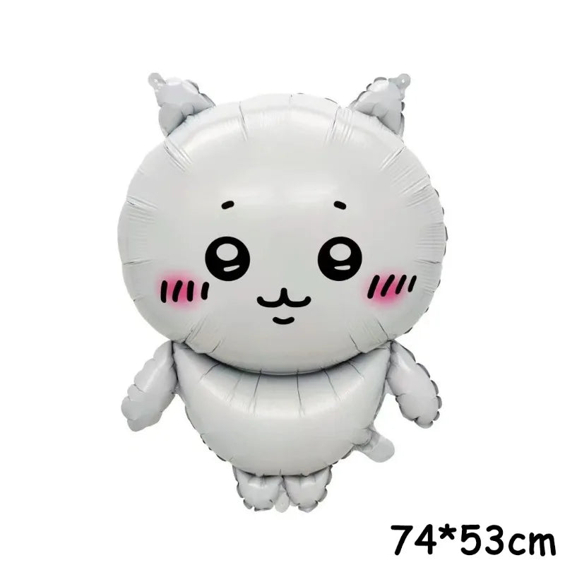 Chiikawa Cartoon Foil Balloon – Hachiware & Usagi Helium Party Decoration & Baby Bath Toy