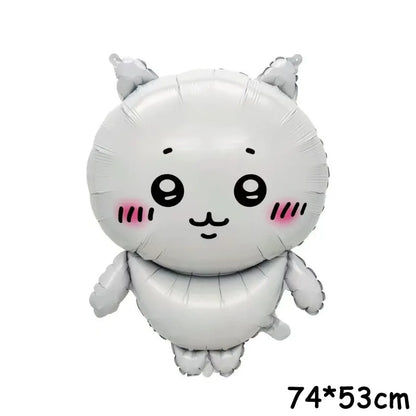 Chiikawa Cartoon Foil Balloon – Hachiware & Usagi Helium Party Decoration & Baby Bath Toy