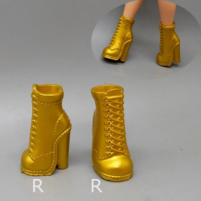 Little Kids 25CM Winter Doll Shoes – Boots & High Heels Accessories, Perfect Birthday Gift for Girls