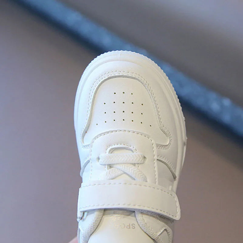 Baby & Kids Spring Autumn White Sneakers — Soft Sole Anti-Slip Casual Sport Shoes for Toddlers