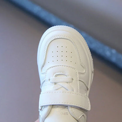 Baby & Kids Spring Autumn White Sneakers — Soft Sole Anti-Slip Casual Sport Shoes for Toddlers