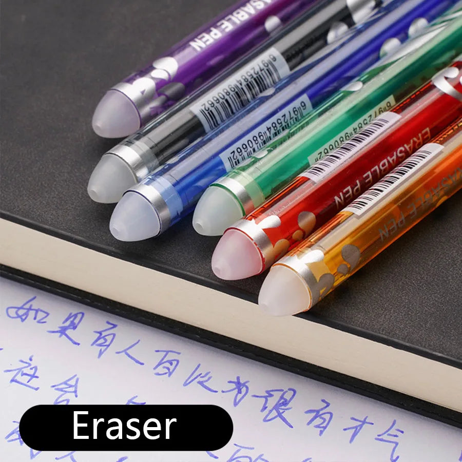 36-Piece Erasable Gel Pen Set - 6-Color Washable Ink Writing Pens for School, Office & Everyday Stationery