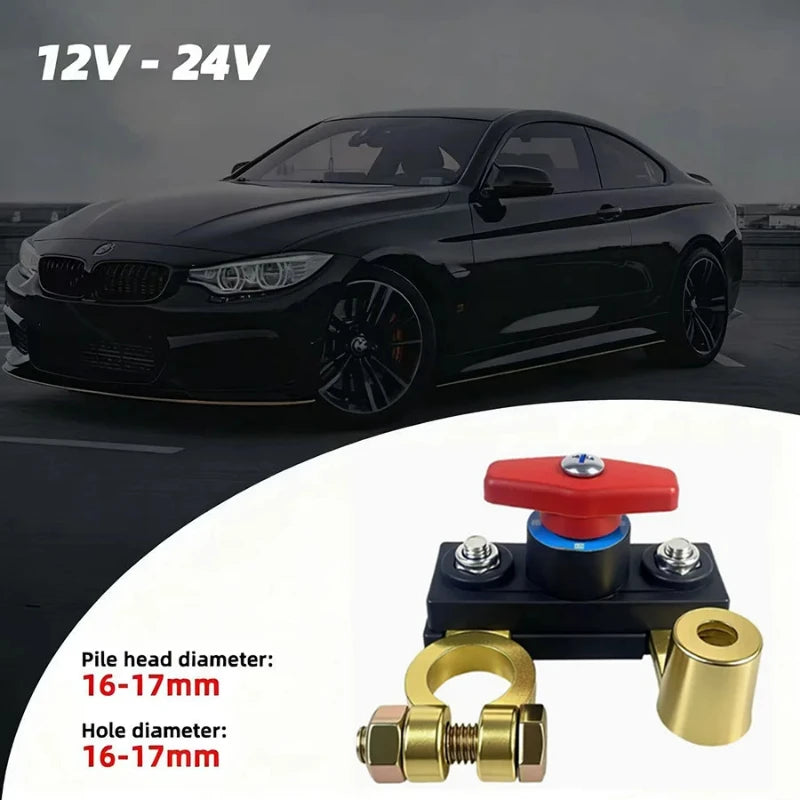 12V/24V Car Battery Cut-Off Switch – Automatic Circuit Breaker Isolator Anti-Leakage Power Disconnect for Cars & Trucks