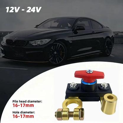 12V/24V Car Battery Cut-Off Switch – Automatic Circuit Breaker Isolator Anti-Leakage Power Disconnect for Cars & Trucks