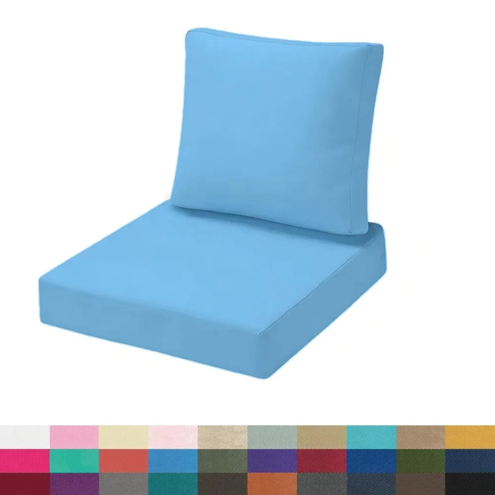 Custom Waterproof Seat & Back Cushion Set – Chair, Sofa & Bench Pads for Patio, Garden & Bay Window Comfort Decor