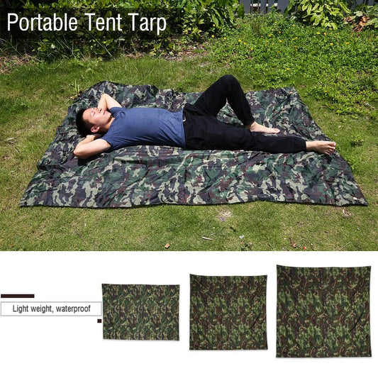 Camouflage Shelter Tarp - Ultralight Outdoor Camping Awning Canopy Waterproof Sunshade Tent Cover