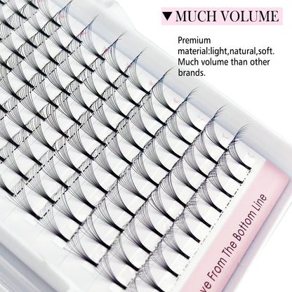 CoMango Premade Volume Fans Short Stem Russian Eyelash Extensions — 3D-10D Faux Mink Lashes Wholesale
