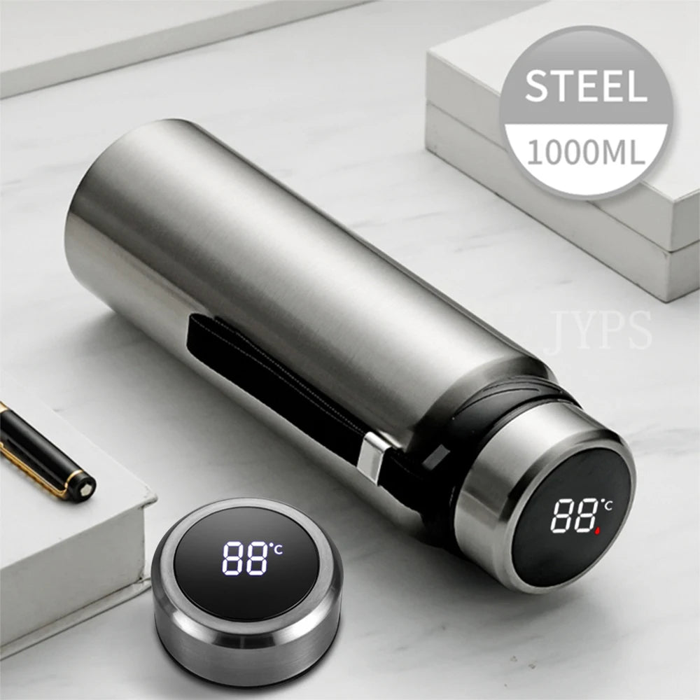 1000ML Smart Thermos Bottle with Temperature Display – Intelligent Vacuum Flask for Hot & Cold Water, Tea, Coffee