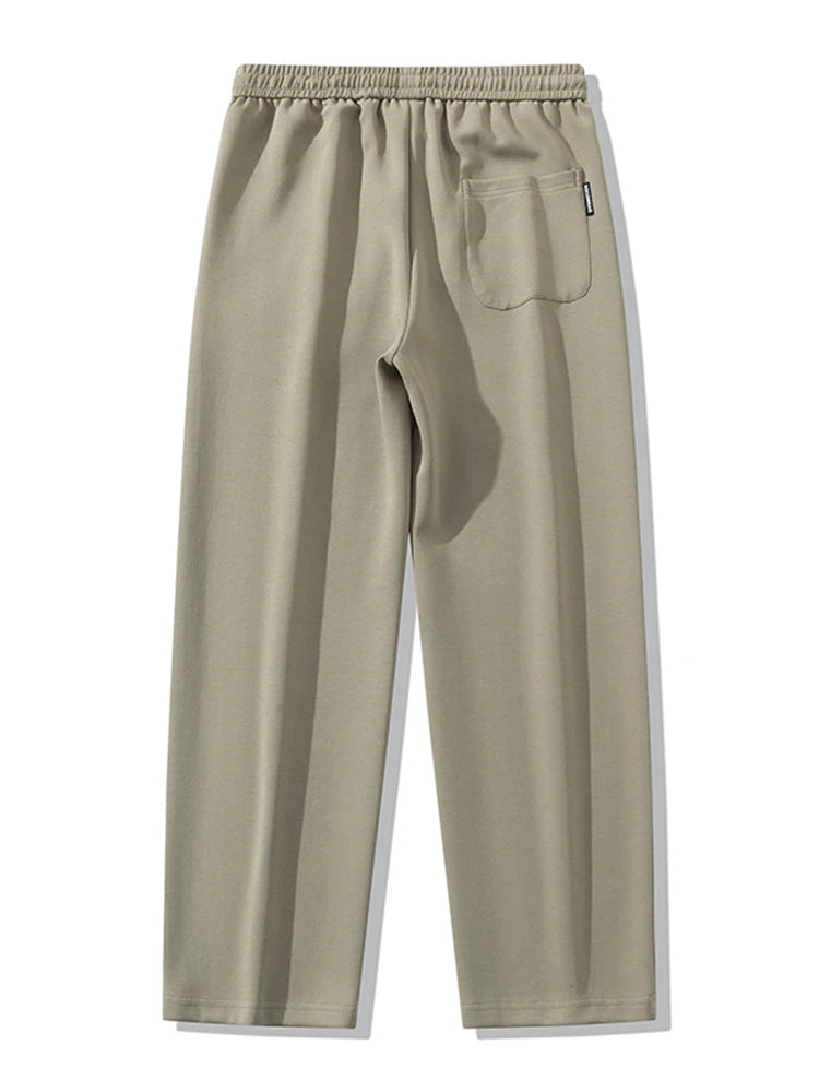 Men’s Wide Leg Cotton Sweatpants – Straight Fit Drawstring Casual Sports Track Pants, Big Size up to 8XL