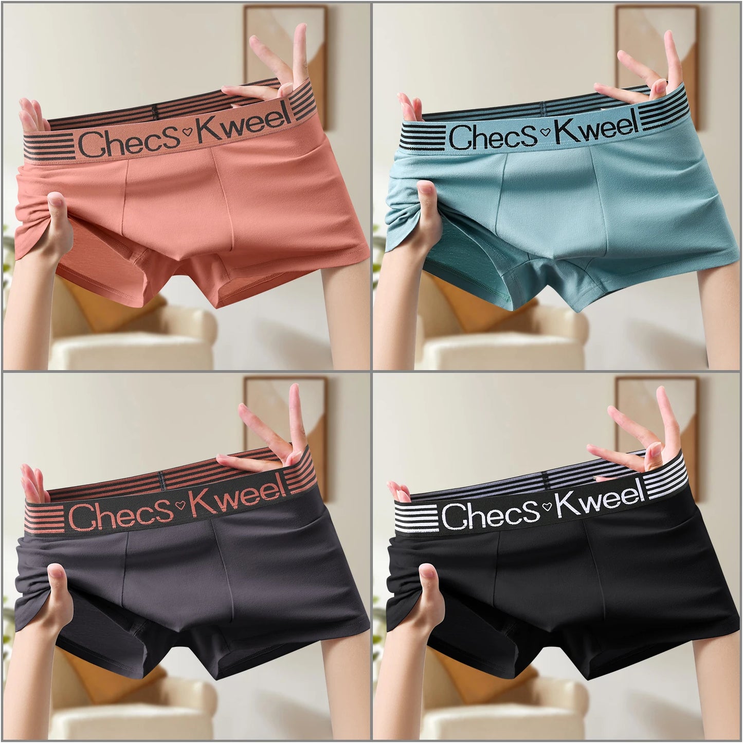 Men’s Cotton Boxer Shorts – Sexy U-Convex Underwear Panties, Comfortable Male Underpants with Free Shipping