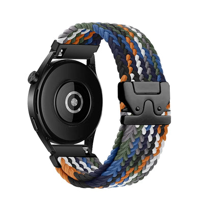 Braided Loop Watch Band – 18/20/22mm Parachute Style Strap for Garmin Venu/3/3S, Forerunner 265/265S/645, Samsung & Huawei GT Watches