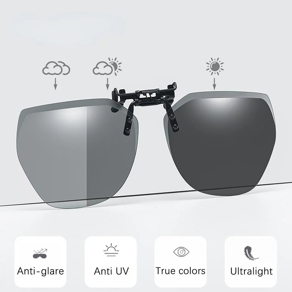Polarized Clip-On Myopia Glasses – Night Vision Driving Goggles UV Resistant Outdoor Sunglasses