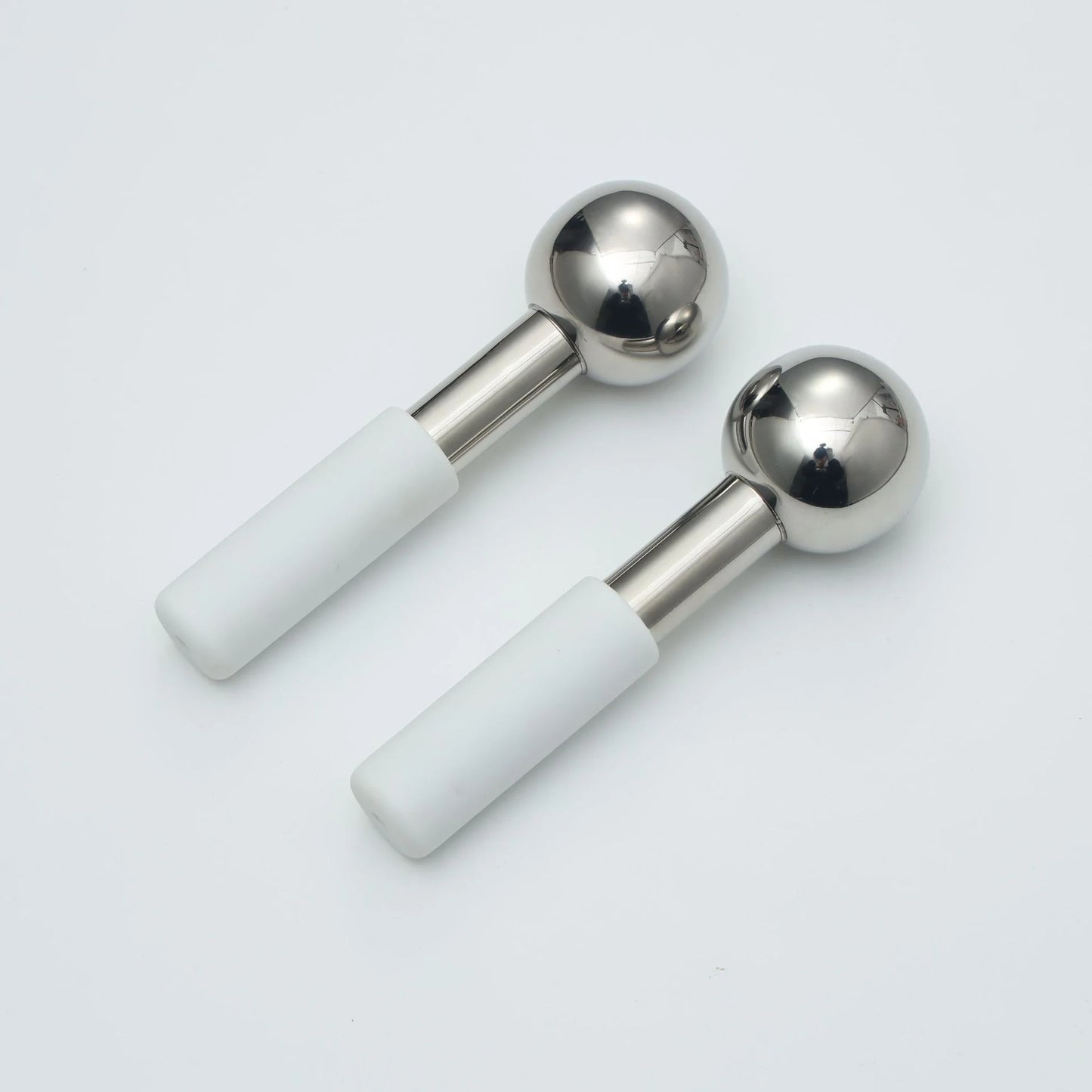 Mini 2pcs Stainless Steel Ice Globes – Cryo Sticks for Face & Eyes, Cold Roller for Puffiness, Wrinkles & Dark Circles