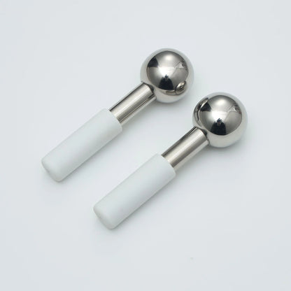 Mini 2pcs Stainless Steel Ice Globes – Cryo Sticks for Face & Eyes, Cold Roller for Puffiness, Wrinkles & Dark Circles