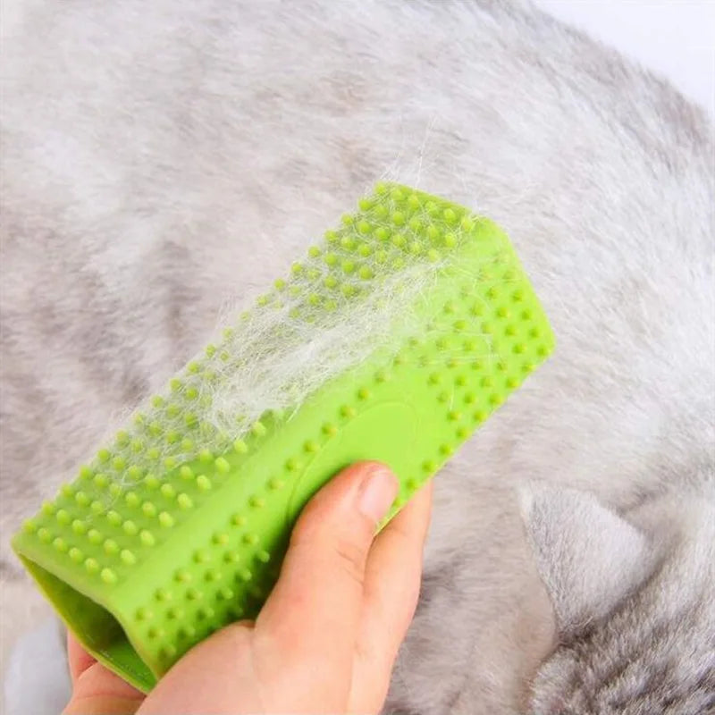 Silicone Hollow Rubber Dog Hair Brush – Remover for Cars, Furniture, Carpet, Clothes, Pet Supplies