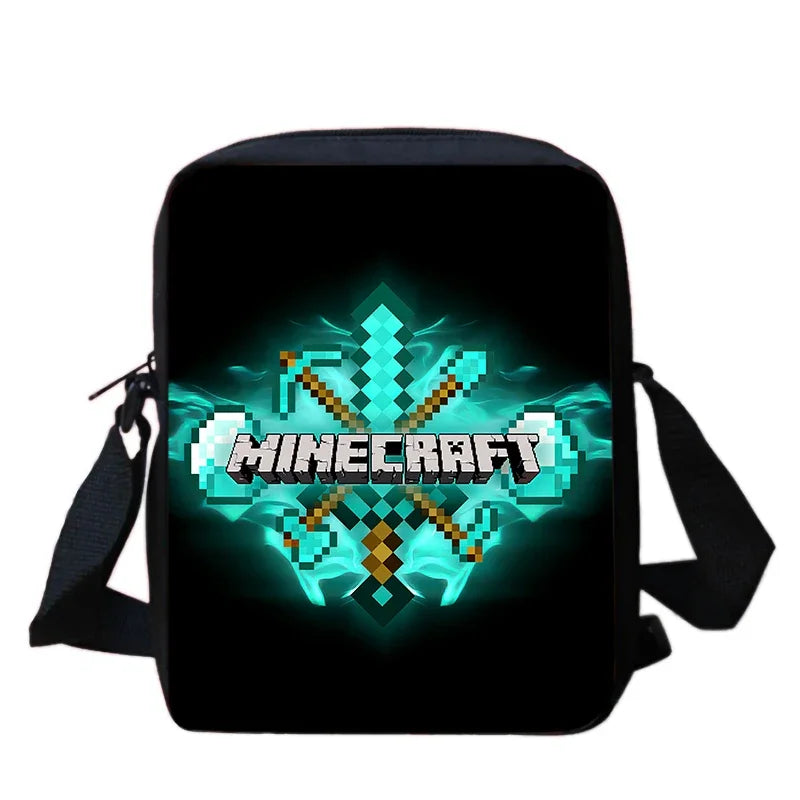 Mini-Craft Kids School Backpack Set — Front Pocket Backpack, Shoulder Bag & Pencil Case for Boys & Girls Ages 5-10