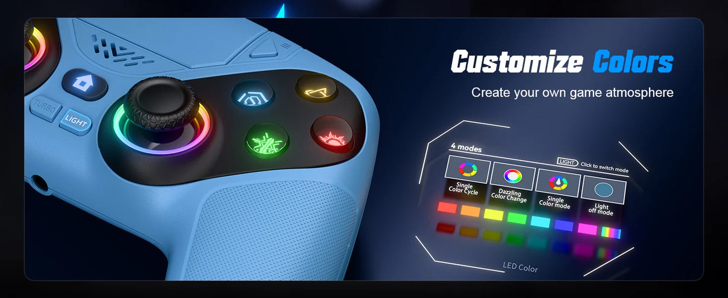 Wireless Bluetooth Gamepad Controller – Dual Vibration Turbo for PS5, PS5 Pro, PS5 Slim & PC