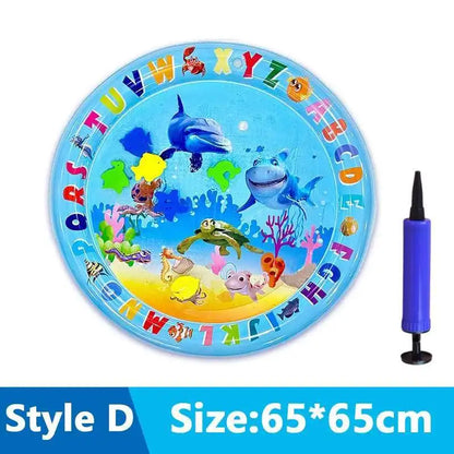 Cats & Dogs Inflatable Water Play Mat — Thickened Sensory Water Bed with Fish for Pet Interactive Fun