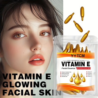 Vitamin E Moisturizing Capsule Essence - Squalane & Vitamin C Deep Hydration Skin Brightening Care