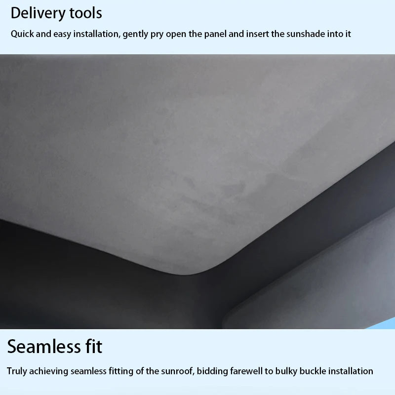 Electrostatic Sunshade for Tesla Model 3 & Y – Ice Cloth Sunroof Front & Rear Glass Skylight Interior Cooling Shade