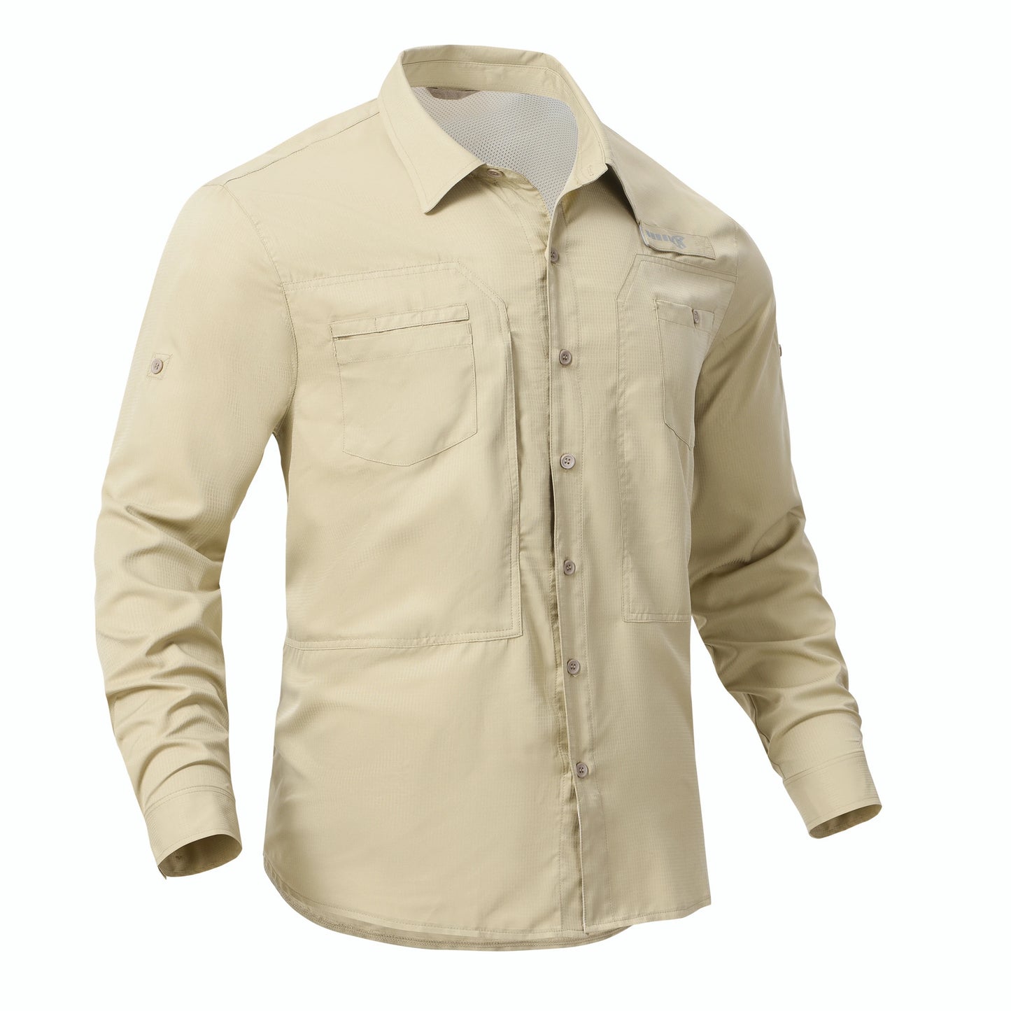 Men's UPF 50+ Fishing Shirt – Lightweight Long Sleeve Sun Protection Shirt with Breathable Mesh Back