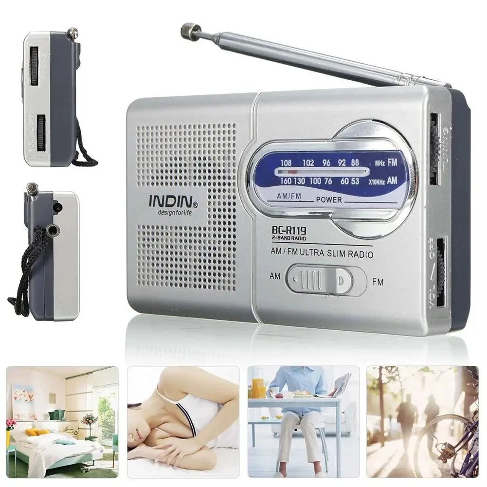 BC-R119 AM/FM Battery Operated Portable Radio – Best Reception, Long-Lasting for Emergency, Hurricane, Running & Home Use