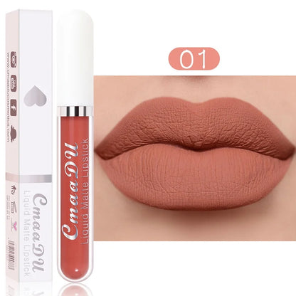 Sexy Long-Lasting Velvet Matte Lip Gloss – Waterproof, Non-Stick Red Liquid Lipstick for Women