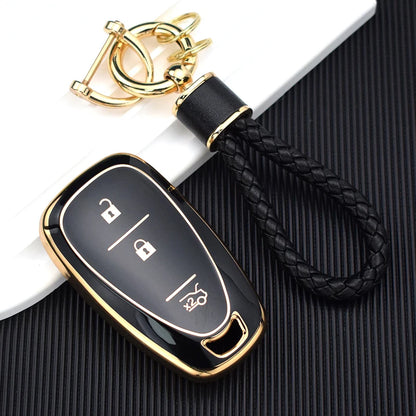 TPU Car Key Case Cover – Compatible with Chevrolet Malibu, Blazer, Traverse, Seeker, Onix, Equinox, Volt, Bolt, Trax, Orlando, Cruze, Spark, Sonic, Camaro