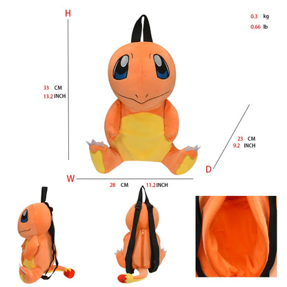 Pokemon Plush Backpack – Pikachu, Snorlax, Eevee, Mimikyu, Mew, Gengar, Charizard, Piplup & Slowking Toy Doll Gift for Kids