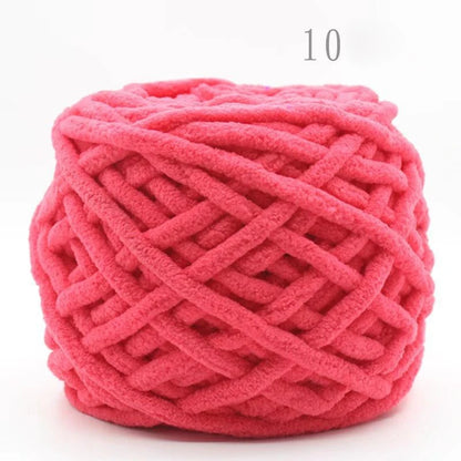 3PCS 300g Soft Chenille Knitting Yarn – Thick Ice Strip Cotton Wool Yarn for DIY Handmade Blankets, Scarves & Craft Projects