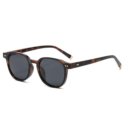 SHAUNA Retro Square Polarized Sunglasses — Fashion Rivet-Decorated Shades for Women & Men, UV400 Driving Sun Glasses