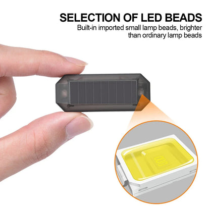 Car Mini LED Solar Warning Light - Wireless Anti-Theft Dummy Alarm Strobe Security Lamp
