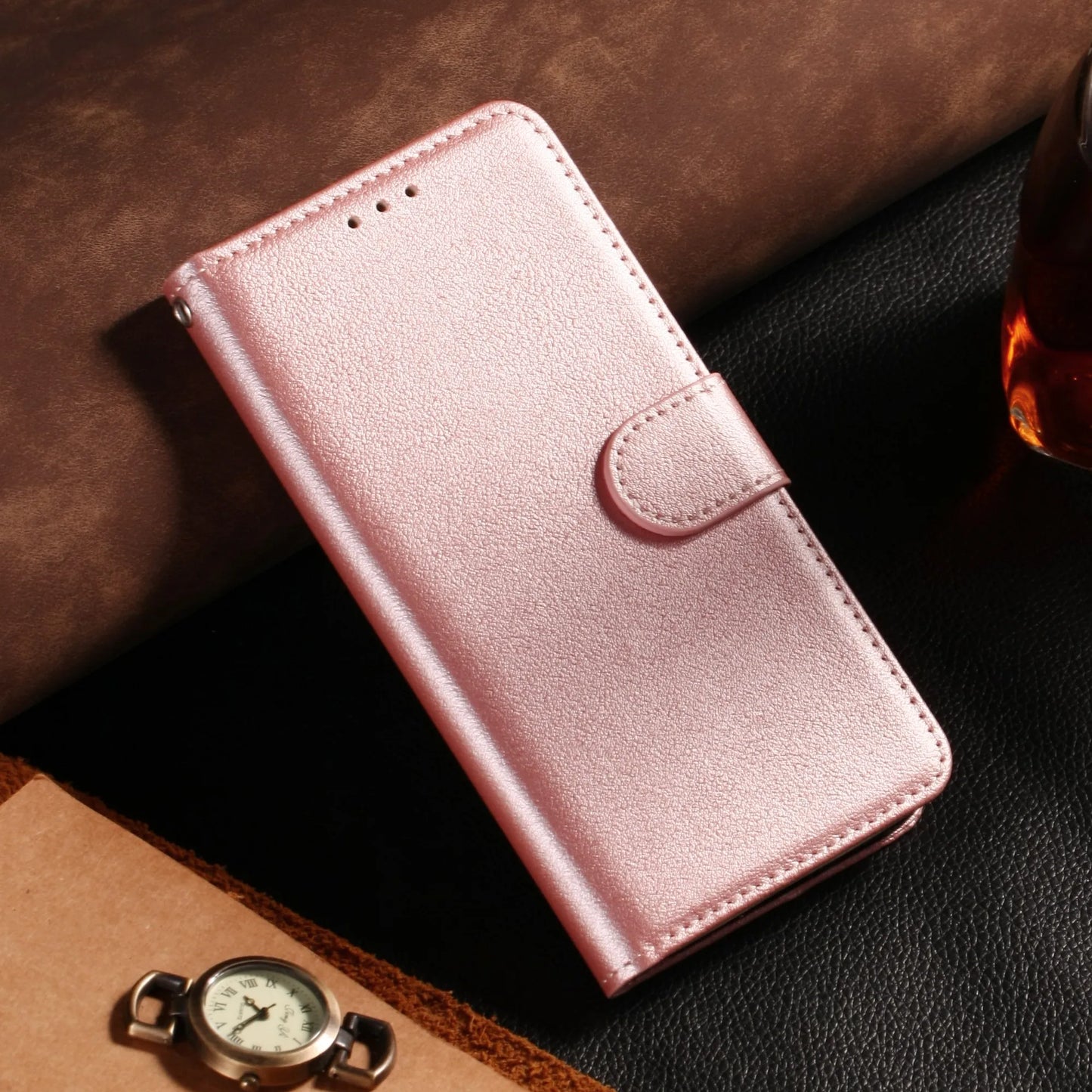 Leather Flip Wallet Case with Stand – Protective Cover for iPhone 15, 14, 13, 12 Mini, 11 Pro Max, X, XR, XS Max, 7, 8, 6, 6s Plus, 5, 5s, SE 2020
