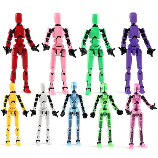 3D Movable Shapeshift Robot Action Model - Creative Printed Mannequin Doll Toy for Kids, Gifts for Boys and Girls