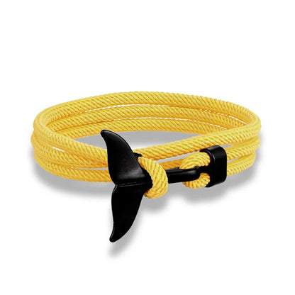 Whale Tail Anchor Bracelet - Adjustable Ocean Style Rope Couple Friendship Jewelry