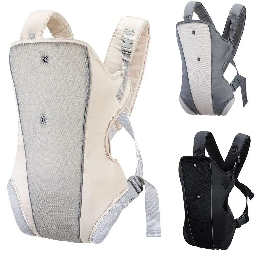 4-in-1 Ergonomic Baby Carrier with Hip Seat - Adjustable Newborn Kangaroo Wrap Breathable Front-Facing Baby Backpack