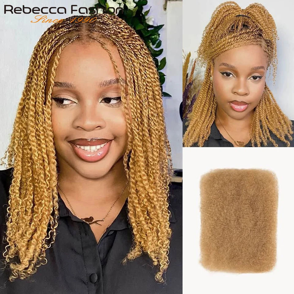 Highlight Afro Kinky Curly Bulk Hair 50g – Virgin Remy Human Hair for Braids, Dreadlocks & Natural Styling No Attachment