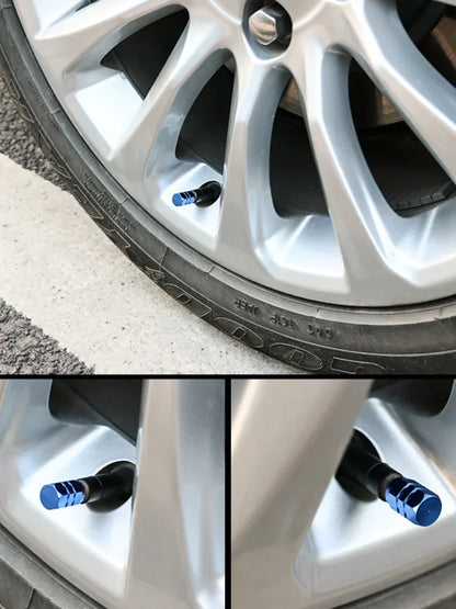 4/10PCS Aluminum Car Tire Valve Stem Caps – Waterproof Airdust-Proof Rim Covers
